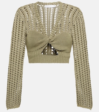 Ralia cotton and linen crop top | Simkhai