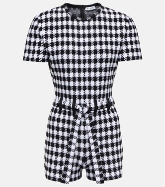 Checked jacquard playsuit | Alaïa