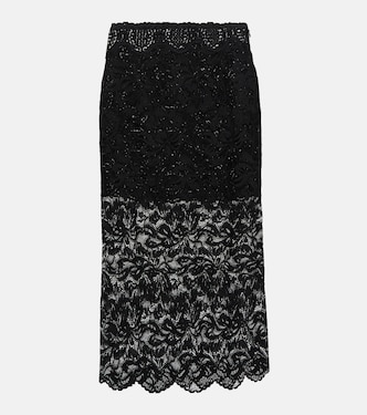 Layered lace midi skirt | Rabanne
