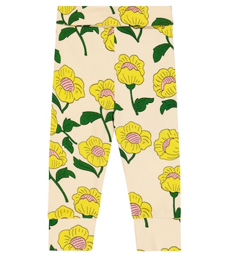 Baby Flowers cotton-blend leggings | Mini Rodini