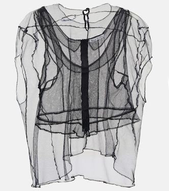 Ruffled mesh top | Acne Studios
