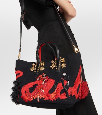x Rossy de Palma Flamencaba Small embroidered tote bag in black