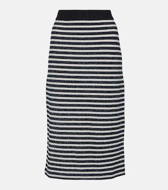 Endless Shimmer striped jersey midi skirt | Dorothee Schumacher