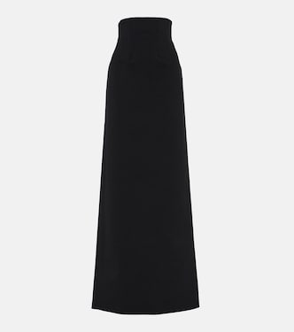 High-rise wool-blend maxi skirt | Ferragamo