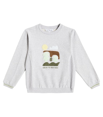 Embroidered cotton jersey sweatshirt | Tartine et Chocolat
