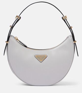 Arqué Small leather shoulder bag | Prada