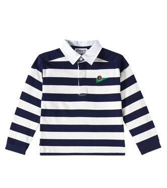 Edman striped cotton polo sweater | Bonpoint