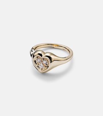Ring aus 14kt Gelbgold  (585/1000) mit Diamanten | Stone and Strand