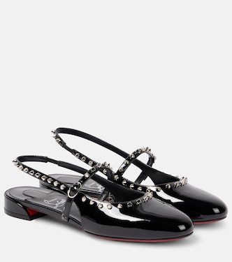 Ballerines Sweet Janispikes en cuir verni | Christian Louboutin