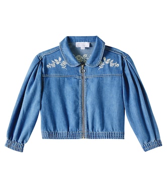 Jacky embroidered denim bomber jacket | C'era Una Volta