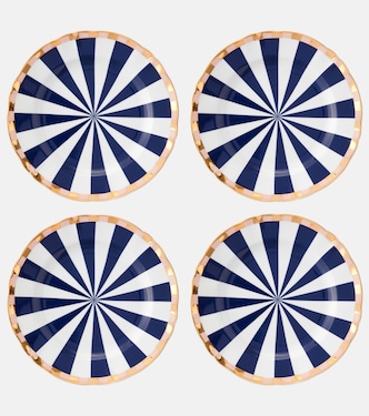 Fortuna set of 4 porcelain dessert plates | Bitossi