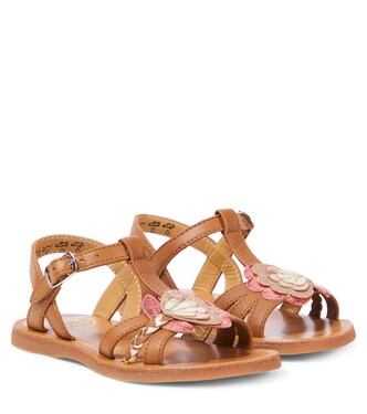 Sandalen Plagette Alto aus Leder | Pom d'Api