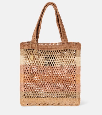 Tote Summer Banana de rafia a rayas | Chloé
