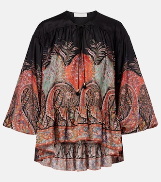 Rhiannon ruffled silk top | Zimmermann