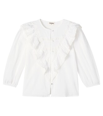 Kerala ruffled cotton blouse | Cozmo