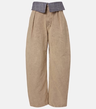 Wool-trimmed barrel-leg jeans | Loewe