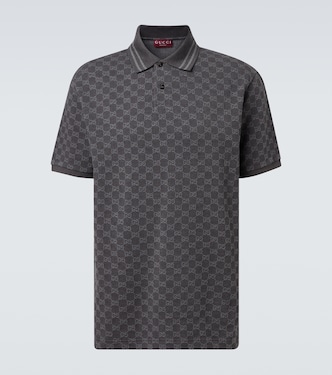GG cotton piqué jacquard polo shirt | Gucci