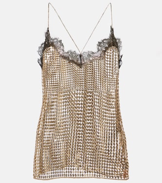 Top à sequins et dentelle | Roberto Cavalli