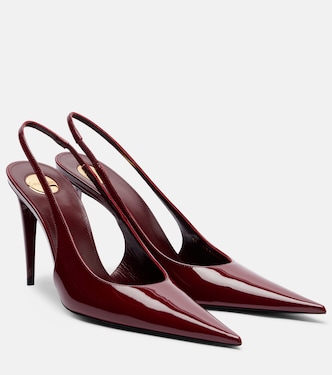 Guermantes patent leather slingback pumps | Saint Laurent