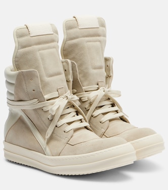 Temple Geobasket suede high-top sneakers | Rick Owens