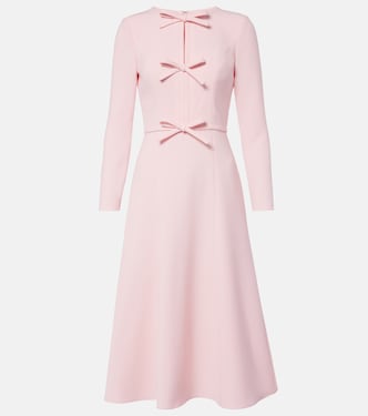 Bow-detail crêpe midi dress | Carolina Herrera
