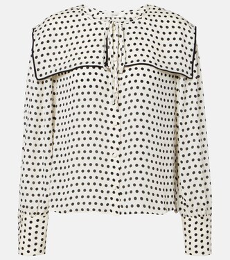 Fleet polka-dot silk blouse | Frame