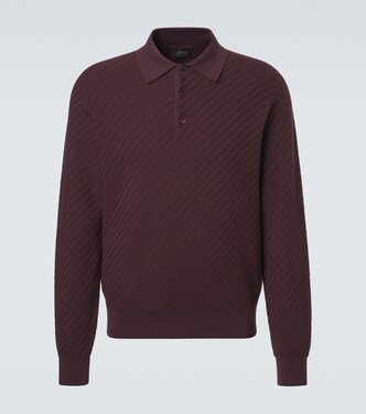 Cotton, silk and cashmere polo sweater | Brioni