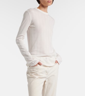 Dantea cotton jersey top in white - The Row | Mytheresa