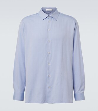 Paxon silk poplin jacquard shirt | The Row