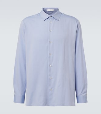 Paxon silk poplin jacquard shirt | The Row