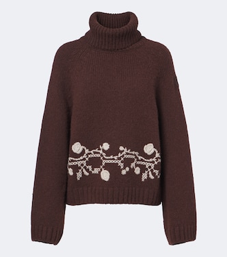 Embroidered alpaca and wool-blend sweater | Moncler