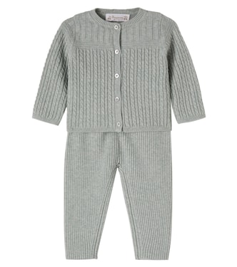 Bebé - set Lavina de cárdigan y pantalones de lana y algodón | Bonpoint