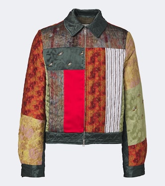 Embellished patchwork blouson jacket | Dries Van Noten
