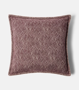 Camelia Zigzag wool and cashmere cushion | Missoni