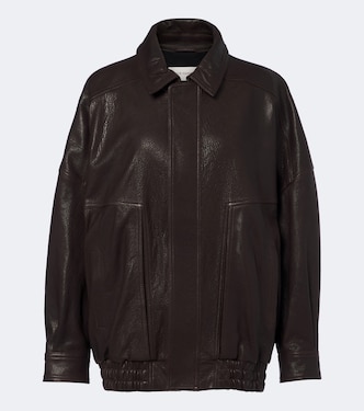 Dalma leather blouson jacket | Nour Hammour