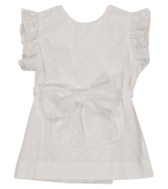 Ruffled cotton top | Il Gufo