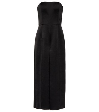 Wide-leg bandeau satin jumpsuit | Vince