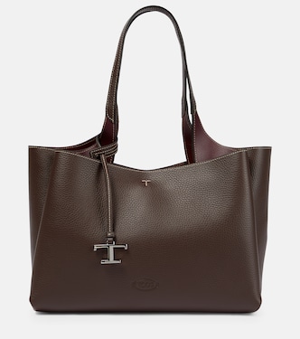 Medium leather tote bag | Tod's