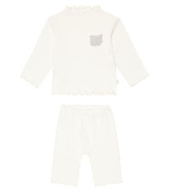 婴幼儿 — 罗纹针织针织上衣与短裤套装 | Il Gufo