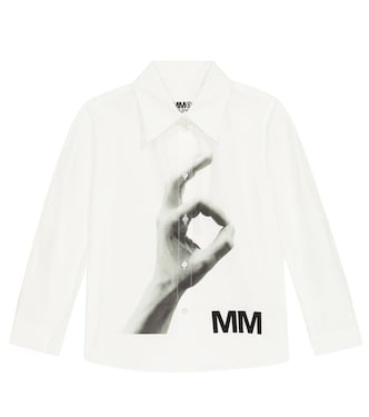 Logo printed cotton shirt | MM6 Maison Margiela Kids