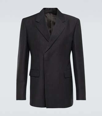 Double-breasted mohair and wool blazer | Prada