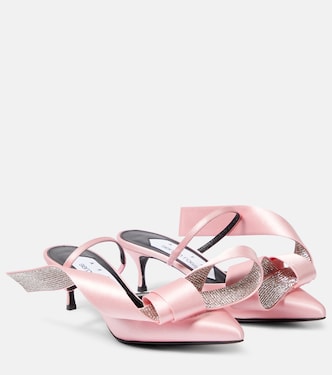 x Sergio Rossi Marquise crystal-embellished mules | Area