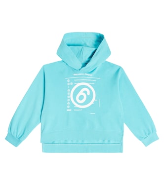 Printed cotton jersey hoodie | MM6 Maison Margiela Kids