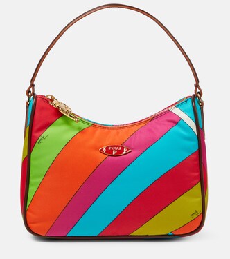 Iride Small leather-trimmed shoulder bag | Pucci