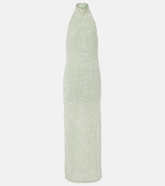 Sequined halterneck gown | Rotate