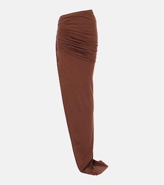 DRKSHDW Edfu cotton jersey maxi skirt | Rick Owens