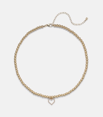 Choker Open Heart en or 14 ct et diamants | Sydney Evan