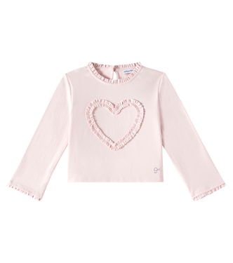 Ruffled cotton jersey top | Self-Portrait Kids