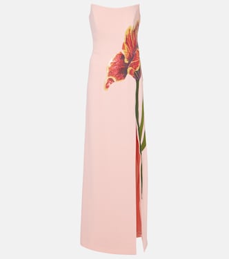 Margita floral crêpe corset gown | Costarellos