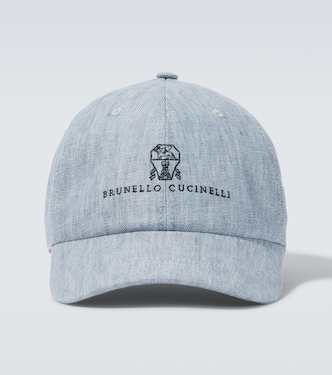 Logo linen baseball cap | Brunello Cucinelli
